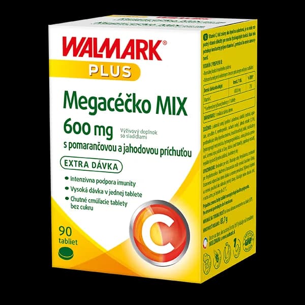 Megacéčko 600 mg s pomarančovou a jahodovou príchuťou