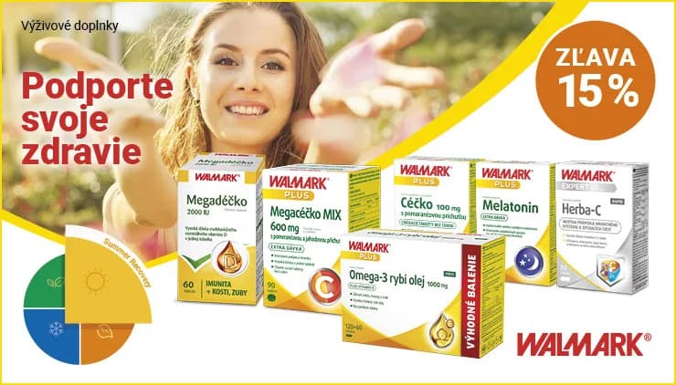 Zľava 15% na vybrané produkty Walmark