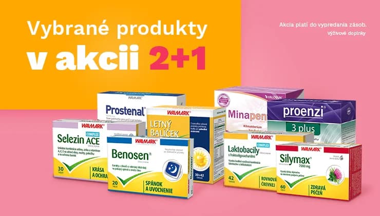 Akcia 2+1 na vybrané produkty