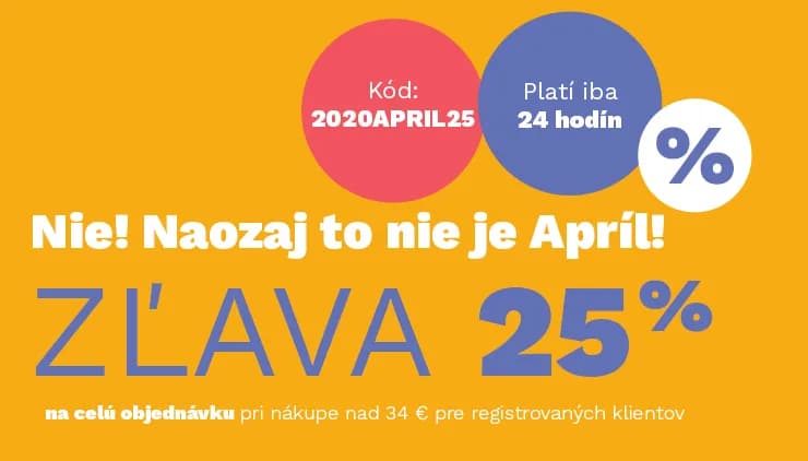 Aprílová zľava 25 % len na 24 hodín