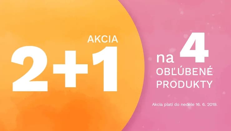 4 obľúbené produkty v akcii 2+1