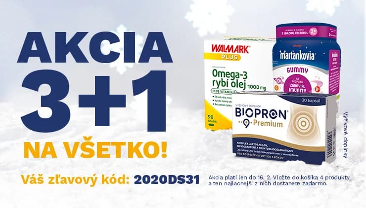 Akcia 3+1 na všetko