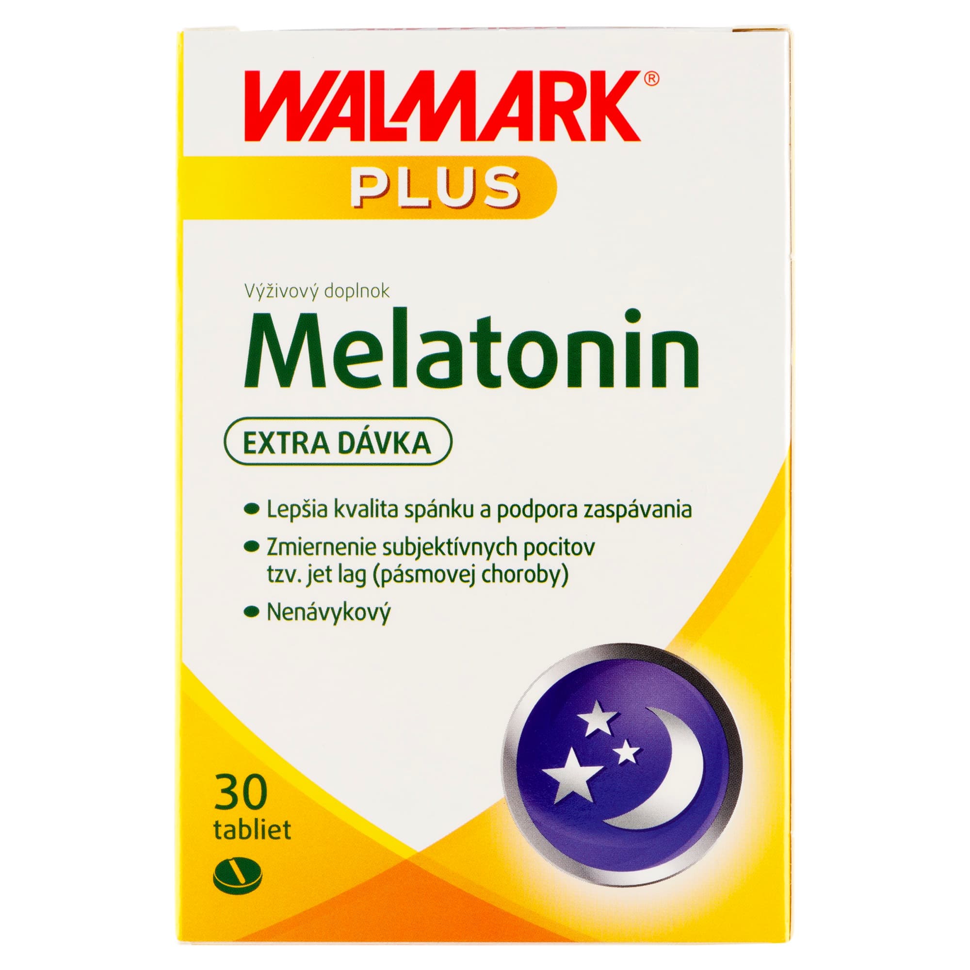 Balenie Walmark PLUS Melatonin Extra dávka, 30 tabliet
